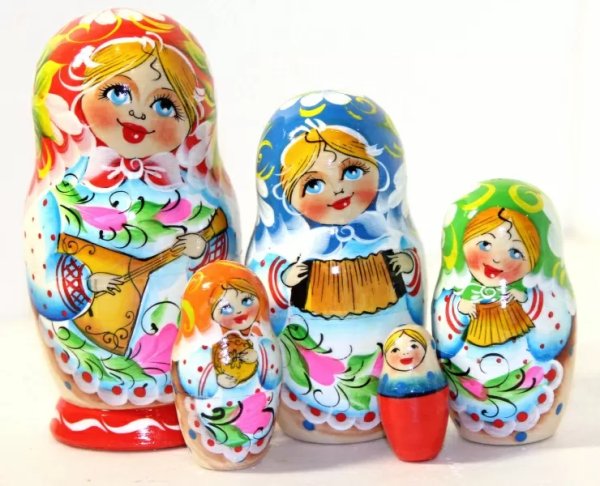 Матрешка Народные инструменты 5м15