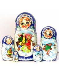 Матрешка Народные гулянья син. 5м17