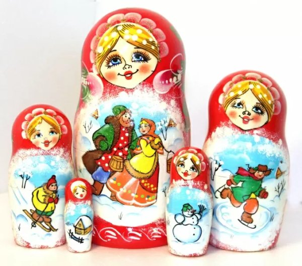 Матрешка Народные гулянья кр. 5м17