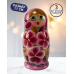 Матрешка Ладушка розовая 3 в 1, 11 см - K55