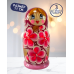 Матрешка Вишенка алая 3 в 1, 11 см - K55