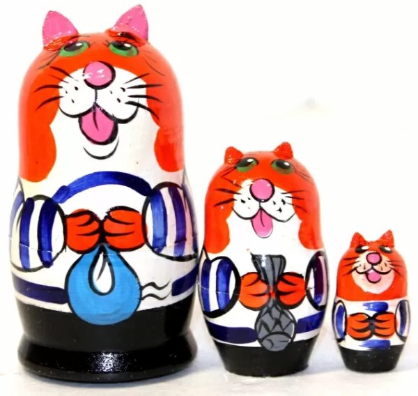 Матрешка Кот-моряк 3м10