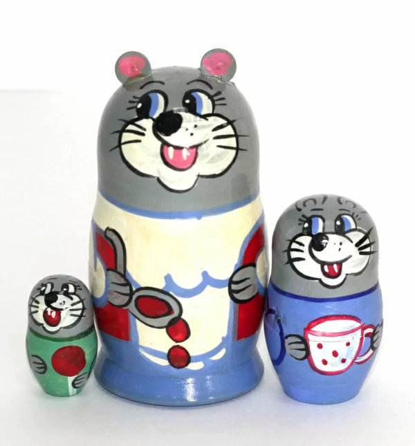 Матрешка Мышка 3м10 Матрешка Мышка 3м10