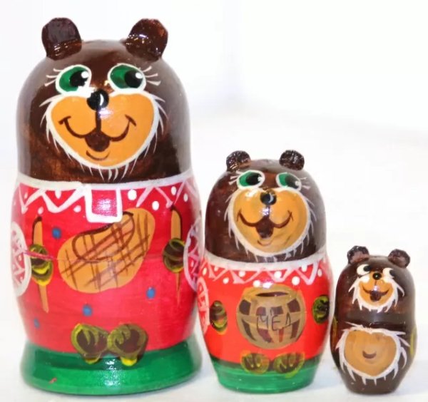 Матрешка Медведь с медом 3м10 Матрешка Медведь с медом 3м10