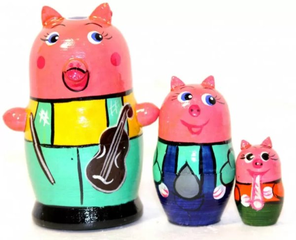 Матрешка Пятачок 3м10 Матрешка Пятачок 3м10