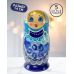 Матрешка Алиса синяя 5 в 1, 14 см - K22 Матрешка Алиса синяя 5 в 1, 14 см - K22