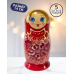 Матрешка Раиса красная 5 в 1, 14 см - K22 Матрешка Раиса красная 5 в 1, 14 см - K22