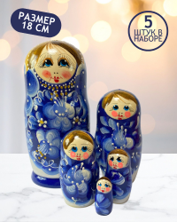 Матрешка Таисия  5 в 1, 18 см - K6
