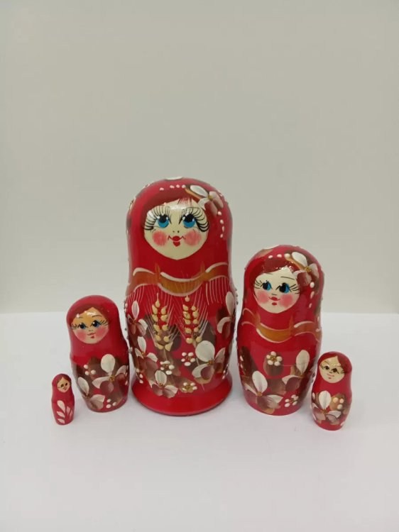 Матрешка Колосок малый (красная) 5м 10 см