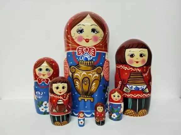 Матрешка Оксана с самоваром 7м 21см