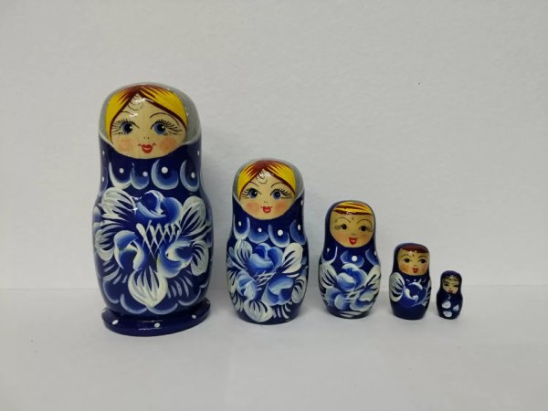 Матрешка Гжель ЛК 5м 10см