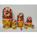 Матрешка Руза красная 7м 21см