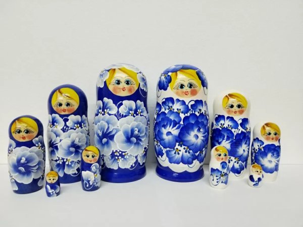 Матрешка Роза ВП гжель 5м 14см