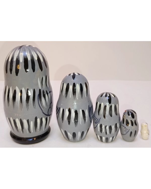 Матрешка Сова серая ВП 5м 10см