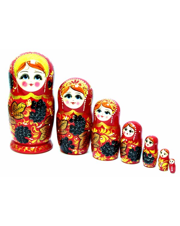 Матрешка Оксана с рябиной 7м 21см