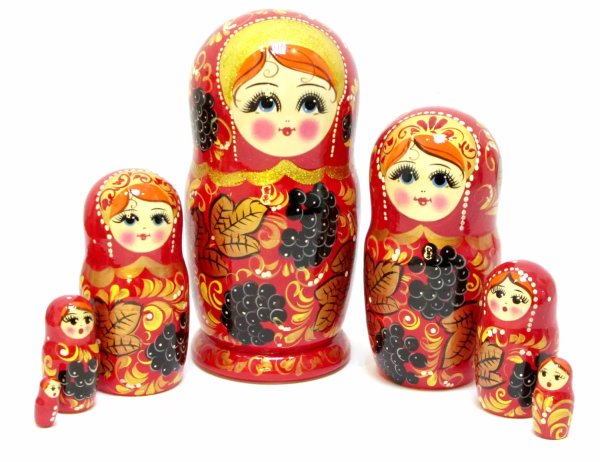 Матрешка Оксана с рябиной 7м 21см