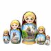 Матрешка Санкт-Петербург лето (коричневая) 17см 5м
