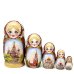 Матрешка Москва лето (коричневая) 17см 5м