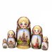 Матрешка Москва лето (коричневая) 17см 5м