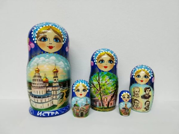 Матрешка Истра (синяя) 17см 5м