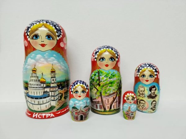 Матрешка Истра (красная) 17см 5м