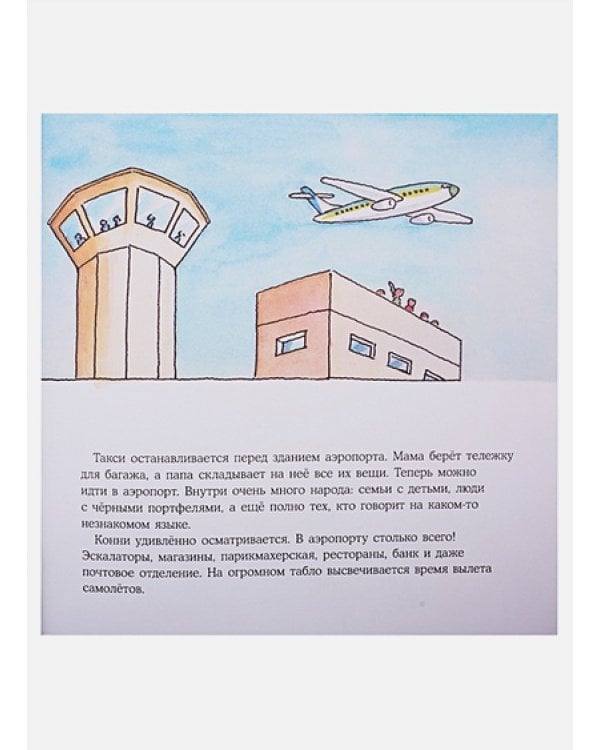 Конни летит на самолете