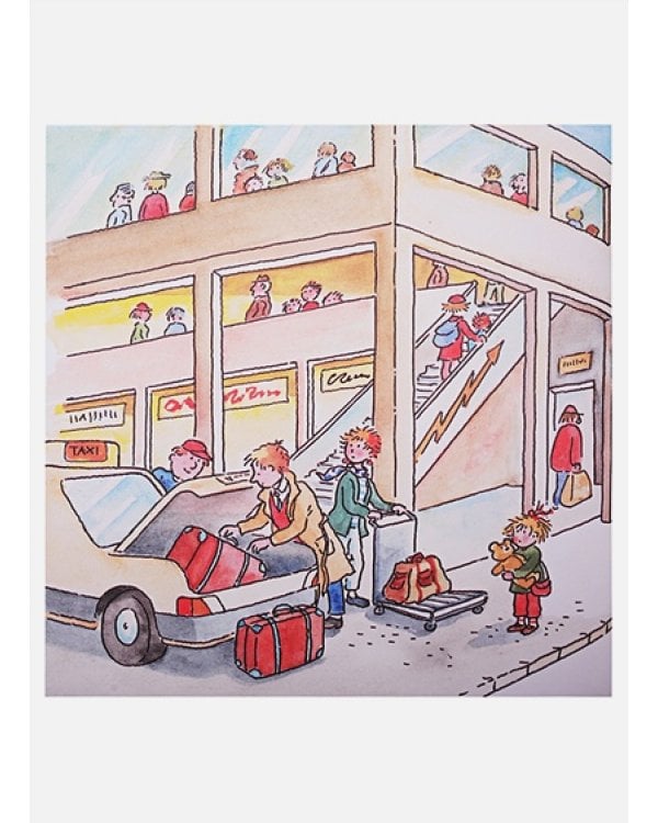 Конни летит на самолете