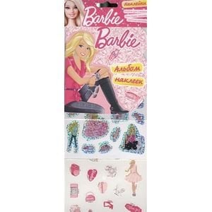 Barbie.Альбом наклеек,блестящие наклейки,цветные наклейки (арт.20820)