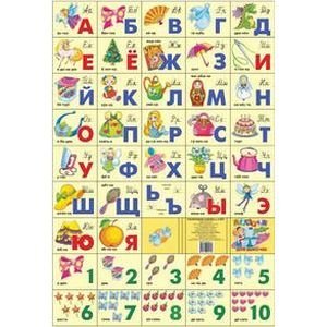 Плакаты Для девочек.Азбука русс.+ счет разрез.(240х335) (мал. форм.)