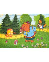 Пазл.Колобок и медведь 24 эл.