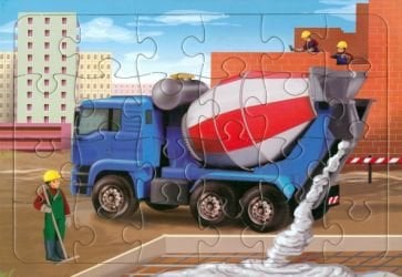 Пазлы на планшете Пазл.Грузовой автомобиль Бетономешалка 24 эл.
