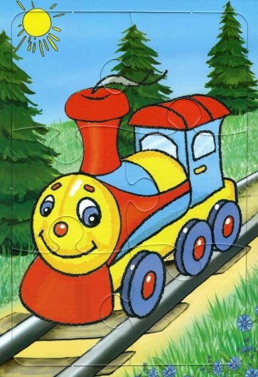 Пазлы на планшете Пазл.Паровозик 6 эл.