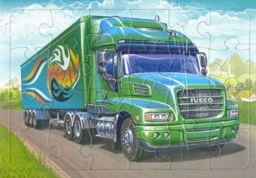 Пазлы на планшете Пазл.Грузовой автомобиль ИВЕКО 24 эл.