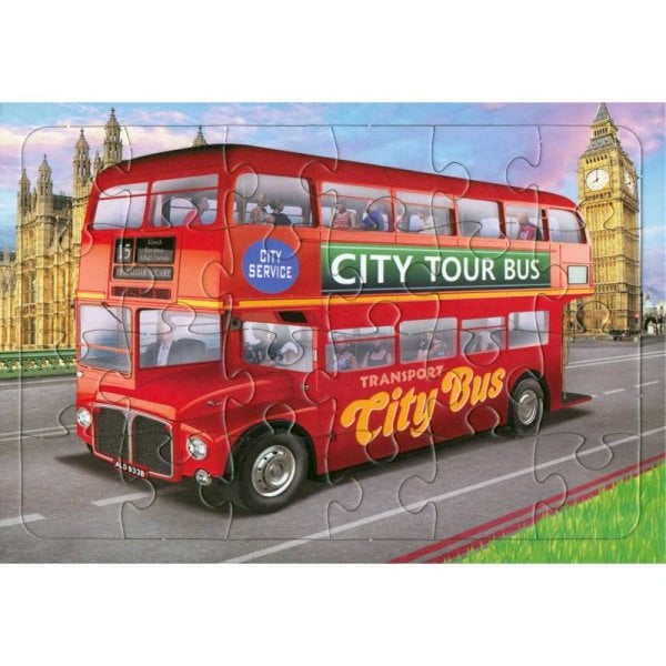 Пазлы на планшете Автобус 24 эл.