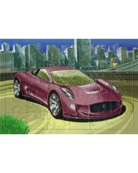 Пазл.Легковой автомобиль Ягуар 24 эл.