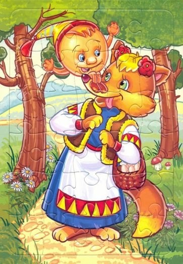 Пазл.Колобок и лиса 30 эл.