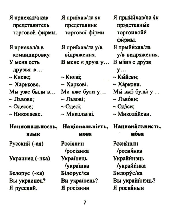 Русско-украинский разговорник. (карм. формат)