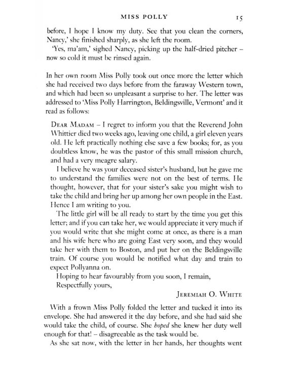 Pollyanna and Pollyanna Grows Up