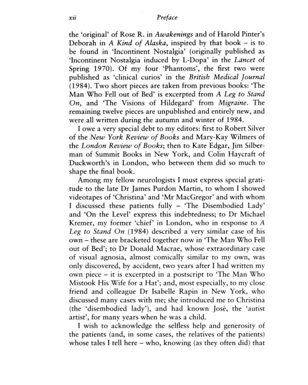 The Man Who Mistook His Wife for a Hat