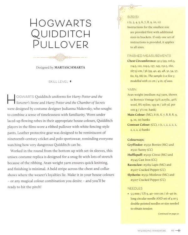 Harry Potter Knitting Magic: New Patterns from Hogwarts & Beyond