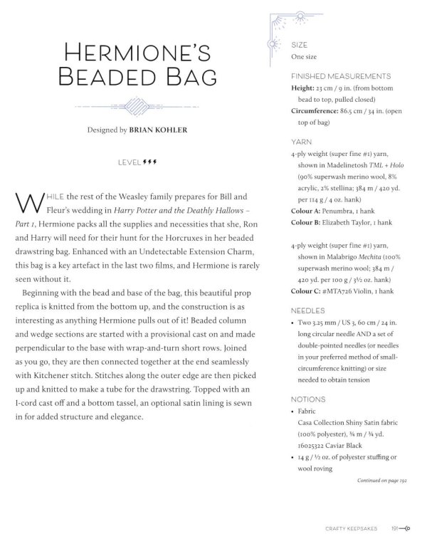 Harry Potter Knitting Magic: New Patterns from Hogwarts & Beyond