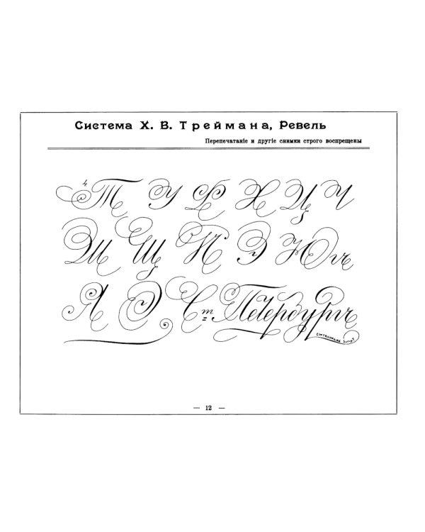 Дополнительный курс каллиграфических украшений. (репринт.)