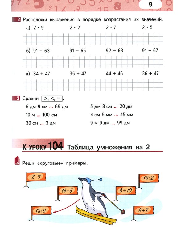Математика. 2 кл. Рабочие тетради. В 4 ч. (комплект из 4-х книг)