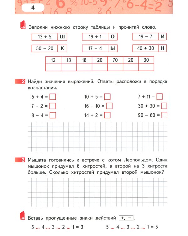 Математика. 2 кл. Рабочие тетради. В 4 ч. (комплект из 4-х книг)