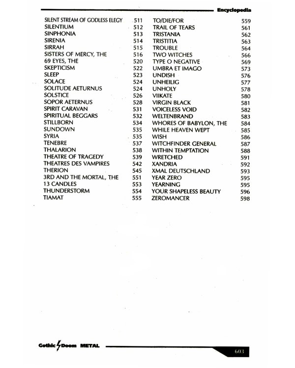 Энциклопедия Gothic Doom Metal