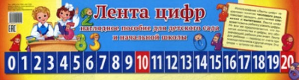 Лента цифр. Наглядное пособие для детского сада и начальной школы (135х10см)