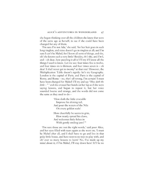 Alice in Wonderland and Through the Looking Glass