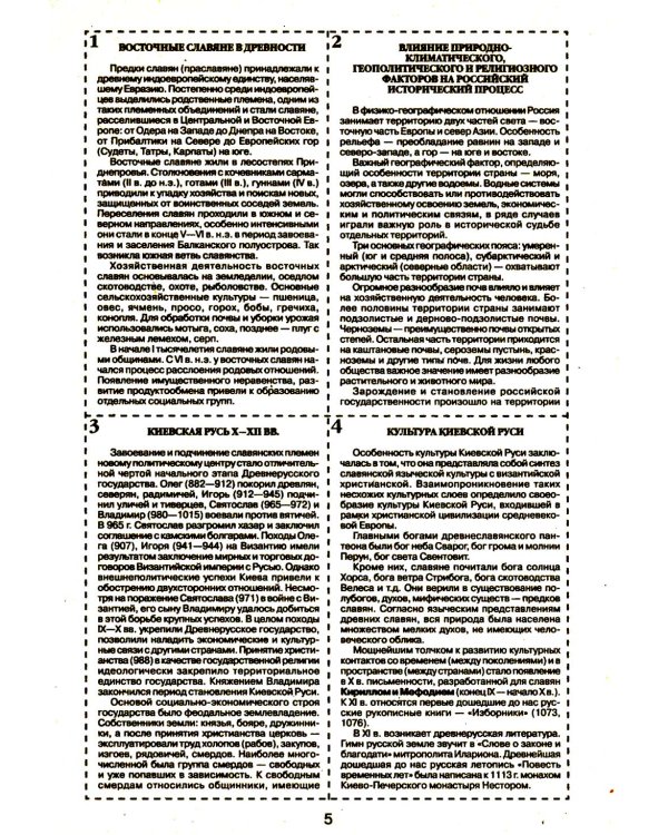 Шпаргалка по истории Отечества