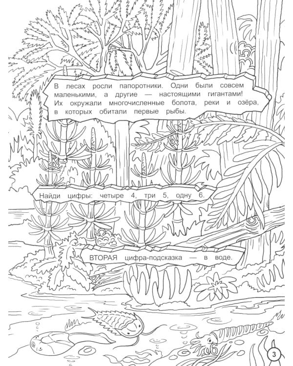 Найди цифры. Раскраска-квест. Путешествие во времени…