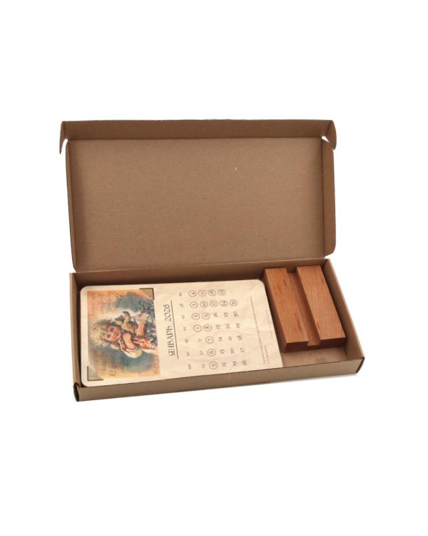 Календарь 2026. Добрые традиции (набор из 6 карточек + деревянная подставка)